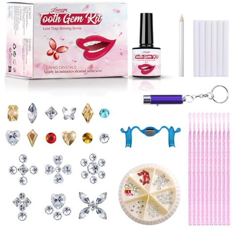 Tpyag Tooth Gem Kit - Professional DIY Dental Jewelry Starter Kit with Sparkling Crystals, Self-Application Fashion Teeth Gems for Women & Men