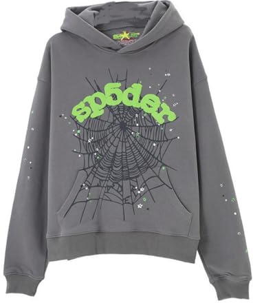 Sybnwnwm Punk huvtröja män spindelnät blast tryck sweatshirt retro Y2K grunge huvtröjor gotisk streetwear pullover