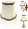 YushengTai Lampenschirm, 70sLampenschirm Retro Quastenstoff Abnehmbar, Lampenschirm für Tischlampe E14 Vintage, Wohnzimmer, Studienräume