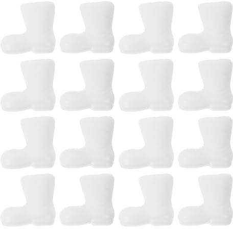 Cabilock Mini Shoes 24Pcs Plastic Santa Boots for Xmas Decoration Cute Miniature Boots for Dolls and Crafts Perfect Christmas Accessories