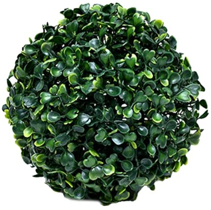 Palla topiaria in bosso – Pianta artificiale rotonda da 20 cm, decorazione per esterni resistente ai raggi UV, resistente ai raggi UV, verde artificiale, resistente alle intemperie, prato, giardino