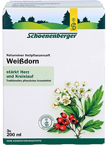 Für ein starkes Herz und stabilen Kreislauf - natürlich und effektiv - Schoenenberger Heilpflanzensaft Weißdorn - bio - 3x200ml