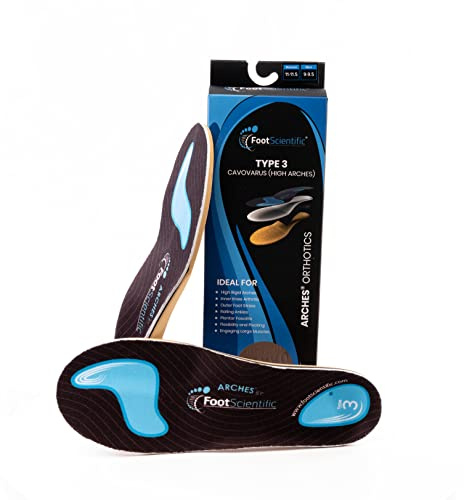 Arches Insoles Type 3 - Supination/High Arch, Mens Size 9-9.5/ Womens Size 11-11.5