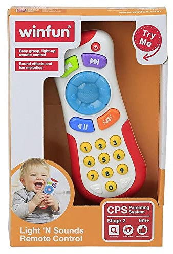 winfun 7300723 - Mando a Distancia con Luces y Sonido para Bebes, Color Blanco