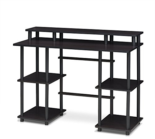 Furinno Computer Desks, Wood, Espresso/Black, one Size