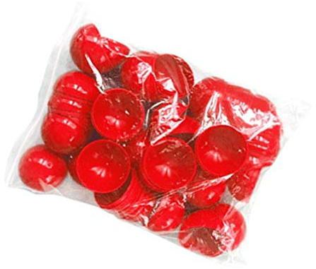 Farbe Bier Pong bälle waschbar Kunststoff tischtennisball Lotterie Farbe bälle 40mm Durchmesser 25 stücke (rot)