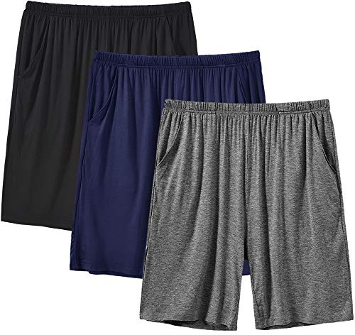 MoFiz Hombre Pantalones de Pijama Suave Modal Pantalón Largo y Corto Shorts