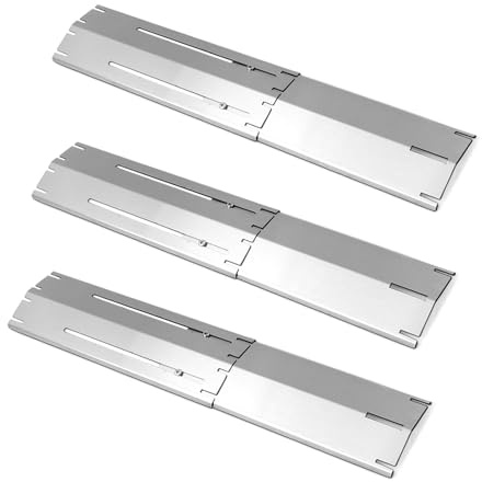 Plowo Protector universal ajustable para tienda de campaña, placa de calor de acero inoxidable, cubierta de quemador de parrilla, domador de llamas, kits de reparación de parrilla para Charbroil y