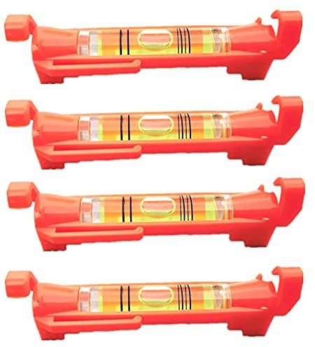 Wresetly 4Pcs String Level Hanging Line Bubble Levels for Leveling Surveying, Building Trades, Bricklaying, Etc. (Red)