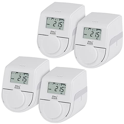 DNT 4er-Set Heizkörperthermostat ThermoTune, Stand-Alone, ca. 4 Jahre Batterielaufzeit
