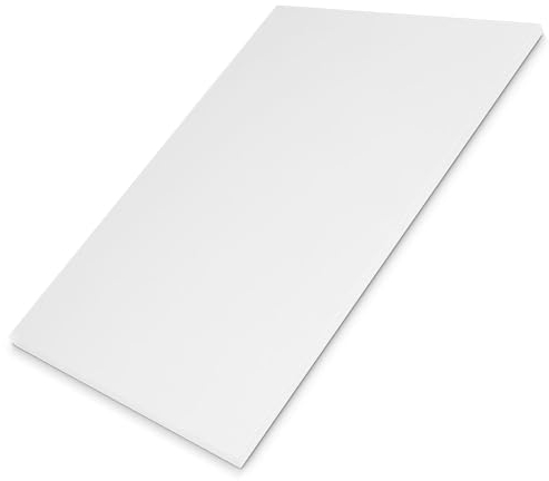 Hausfux Tischplatte nach Maß - 1,9 cm Starke Spanplatte mit ABS-Kante - individueller Zuschnitt - Made in Germany (ICY White, 160 x 60 cm)