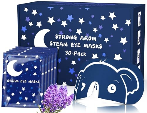ProCIV Steam Eye Mask 30 Pcs Warming Eye Mask Self Heated Eye Masks Strong Aroma Lavender Sleep Mask for Dry Eyes, Puffy Eye Masks, Pollen Allergy, Sleep Gift Set for Students|Teacher|Men|Women|Friend