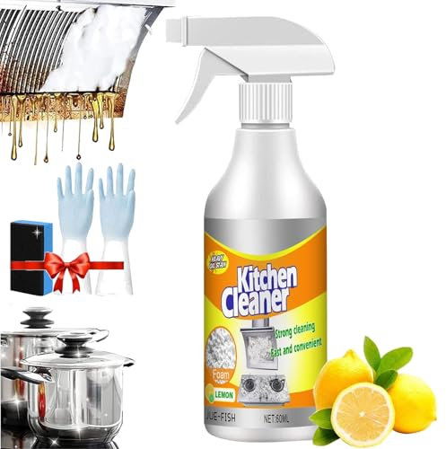 Sciasi Nettoyant en mousse pour cuisine, nettoyant en spray, nettoie les taches d'huile de cuisine, nettoyant multi-usages, nettoyant multi-usages pour casseroles et poêles de cuisine (1 pièce)