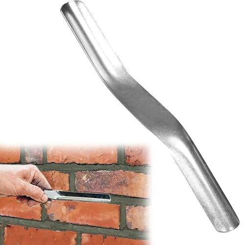 1 PCS Brick Jointer Tool 1/2 Inch X 5/8 Inch Double end Mortar Finishing Tool Pointing Tool Durable Bricklaying Jointing Tool for Builders and Bricklayers for Professional Joints Between Bricks