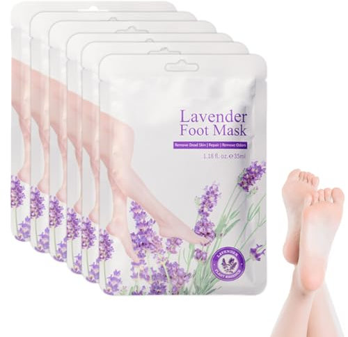 HQRKOTM 6 paia maschera piedi esfoliante,calzini esfolianti per piedi,calli piedi rimozione