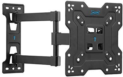 Support TV pivotant et inclinable pour téléviseurs plats incurvés de 17 à 55, charge maximale de 45 kg, compatible VESA 400 x 400 mm, support portable pour une installation facile