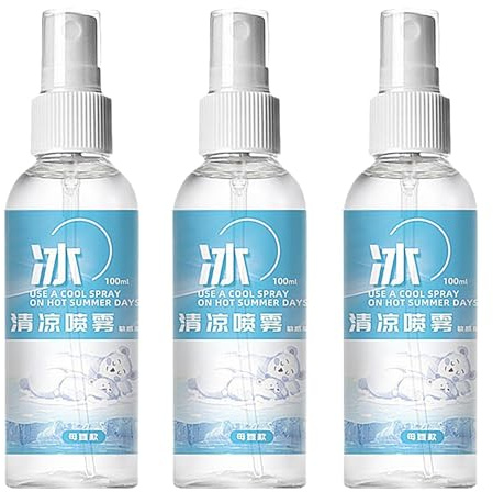 Spray Di Raffreddamento Per Il Corpo - Spray Rinfrescante Corpo Per L'estate, Sprays Refrigerante Corpos Il Clima Caldo, Sport All'aperto, Palestra, Viaggio, 3 Pezzi