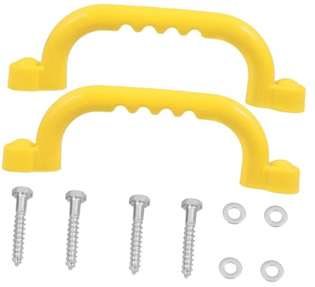 Beaupretty 2 Stück Sicherheitsgriffe aus Rutschfestem Kunststoff für Outdoor Spielplatz Haltegriffe für Klettergerüste Spielturm Freizeitgeräte Gelb