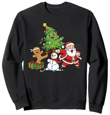 Karaté Judo Père Noël Bonhomme de Neige Sapin de Noël Enfants Femmes Hommes Sweatshirt