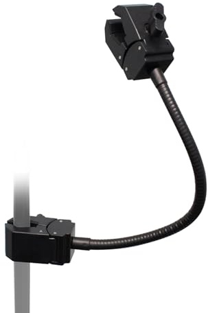 MiDube Dubbel Super Clamp kamerahållare med 30 cm justerbar gåshalsadapter för paraply, stång, stativ, styre