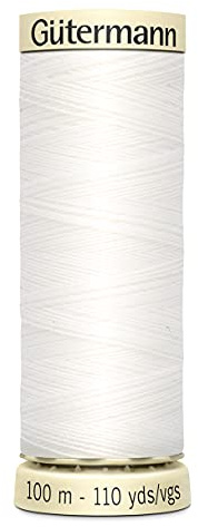 Gutermann White 100mtr/110yd Sew-All Polyester Thread, 5.5x1.8x1.8 cm