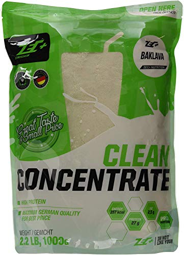 Zec+ Nutrition Clean Concentrate – 1000 g, Molkenprotein Whey Pulver, Geschmack Kirsch Banane