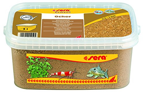 sera Gravel Ocher 0-2 mm 3000 ml – Grava Natural de Color Ocre (Ø 0 – 2 mm) para Todos los acuarios de Agua Dulce y Salada