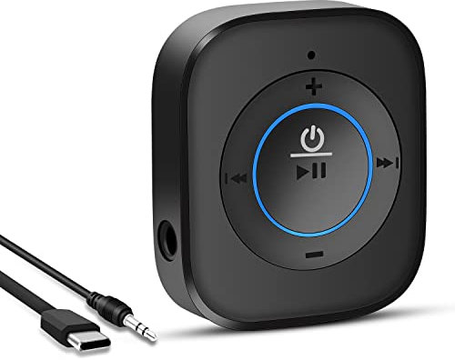 Friencity Receptor Bluetooth 5.4 para altavoz, adaptador de receptor de audio Bluetooth para estéreo de coche, amplificador estéreo para el hogar, auriculares con cable, adaptador AUX inalámbrico de