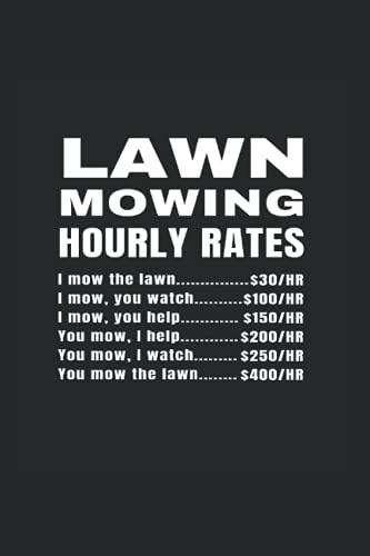 Lawn Mowing Hourly Rates: Day Planner For Lawn Mowing Technicians