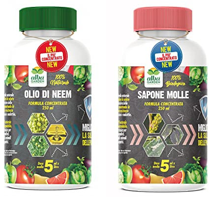 Albagarden - Concime in Bastoncini BIO Arricchite al NEEM - Nutrimento e Protezione per Orchidee, Piante Verdi e Fiorite - Corroborante per Piante (50 Pz)