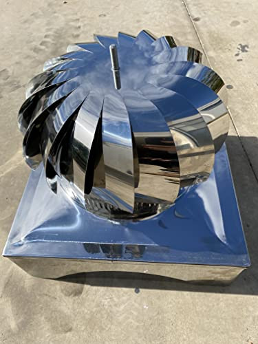 Fumaiolo comignolo radiante girevole terminale INOX (37x37cm)