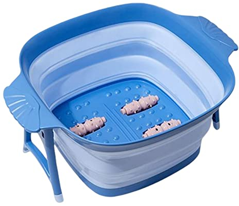 Faltbarer Fußbadeeimer, zusammenklappbar, zum Einweichen der Füße – Eimer zum Einweichen von Badewannenfüßen für Camping Fulenyi