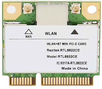 Bewinner PCIe WLAN Karte, 802.11AC Dualband Wireless Netzwerkadapter, Bluetooth 5.1 1200 Mbit/s Wireless Netzwerkkarte für Windows 10