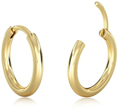 Milacolato Petites Boucles d’oreilles Argent/Or pour Femmes Hommes | 316L Acier Chirurgical Cartilage Tragus Hélice Dormeur Articulé Créoles Boucles d’oreilles Lèvre Anneau Piercing