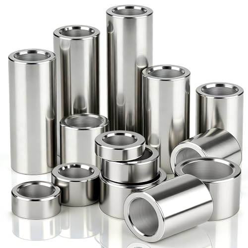 qjuwhua 6 Stück Distanzhülsen 10mm IDx14mm ODx20mm L Abstandshalter Edelstahl 304 Runde Abstandshülsen ohne Innengewinde Säulen für Schrauben M10 für Bauwesen Andere Mechanische Lndustrien