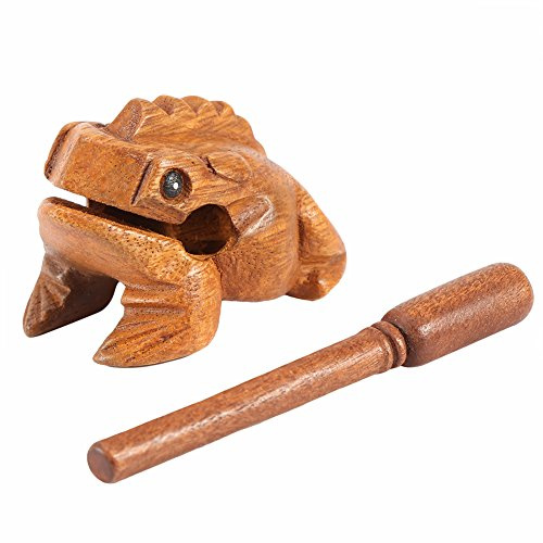 Tnfeeon Holzfrosch Guiro Raspel, Hölzernes Frosch-Percussion-Musikinstrument, Einzigartiges Geschenk für Heim- und Bürodekoration, 15,5 Cm Hoch, Hochwertiges Holzhandwerk (Nr. 2 8,8 cm)