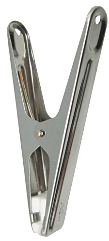 MSV Lot de 10 Pinces à Linge INOX, Gris