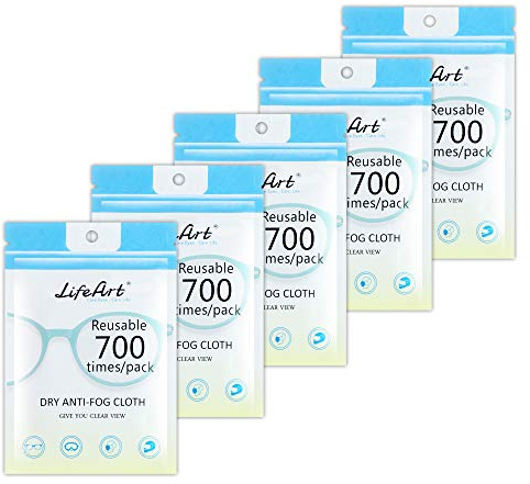 Anti-Fog-Tuch, Brillenreinigungstücher, Reinigungstuch für Brillen, Tabletten, Bildschirme, Objektivtuch für Kameraobjektive (5 Pack)