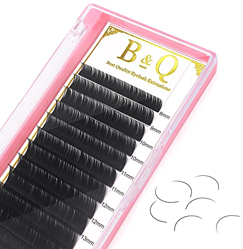 B&Qaugen B&Q Lashes Wimpernverlängerung C curl Wimpern Einzeln 1:1 EinzelneWimpern 0.15 Einzelwimpern 1 zu 1 Wimpern Extensions Mattschwarz 8-15mm (8-15 MIX,C-0.15)