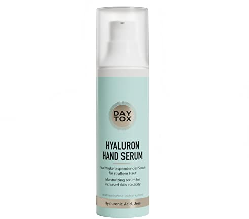 Hyaluron Hand Serum – feuchtigkeitsspendende Handpflege - kurzkettige Hyaluronsäure & Urea – für straffere Haut, erhöht die Hautelastizität - alle Hauttypen, vegan – DAYTOX – 50ml