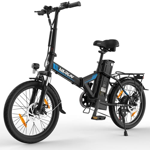 VARUN E Bike Klapprad, 20 Zoll City E-Bike Elektrofahrrad Herren Damen mit 48V- Lithium Akku, Faltbares City E-Fahrrad mit LCD, StVZO-Zertifikat, Laufleistung bis zu 70KM