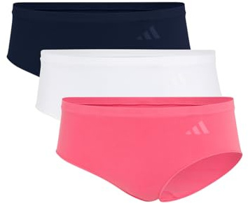 adidas Hipster (3pk) -Sport Active Seamless-Packaged Panties-Bequeme Unterwäsche sous-vêtements Hispter, Assorted_4a0704, L Femmes