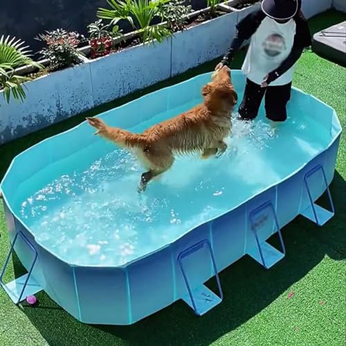 Piscinas Desmontables Acero/ Piscina Marco Piscinas Para Perros Grandes, No Inflables/para Niños, Piscinas Elevadas De 1,8 A 2,3 M De Largo, Piscinas Familiares(Lxwxh 210x140x55cm/82.6x55.1x21.6in)
