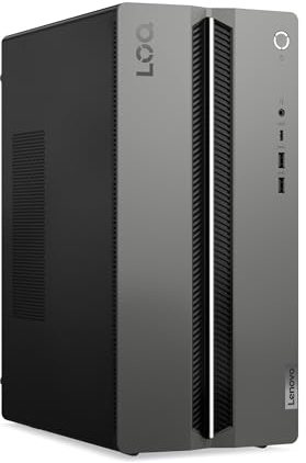Lenovo LOQ 17IRR9 Ordinateur de Bureau Gaming (Intel Core i5-14400, RAM 16Go, SSD 512Go, NVIDIA GeForce RTX 5060 8GB GDDR7, Windows 11 Home) - Noir - Gris