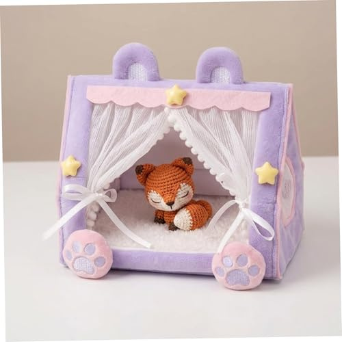 Berceau et lit de poupée pour bébé, Tente de poupée Adorable Faite à la Main avec Un Design rêve pour Exposition poupées, Jouet Berceau Miniature Confortable pour Accessoires Maison po