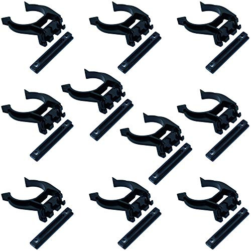 cyclingcolors 10 Clips für Sockelleiste zum Schrauben, Tannenbaumschwanz, Kunststoff, Möbelfuß 28 mm, 34 mm, für Küche Badezimmer (Ø34 mm (Schrauben)
