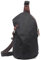 FANDARE Vintage Brusttasche Leinwand Schultertasche Herren Sling Chest Bag Beidseitig Umhängetasche für Outdoor Sport Wandern Radfahren Reisen Schultertasche Schwarz