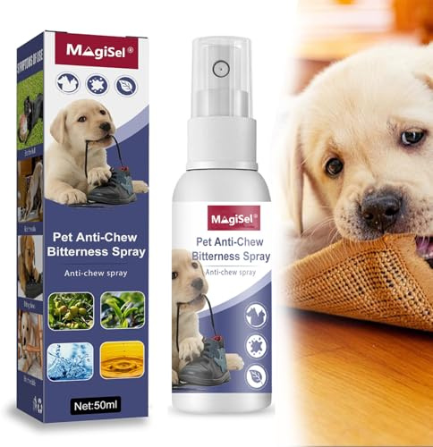 Spray dissuasif anti mâcher, spray anti-mastication pour chiens et chats, spray répulsif pour chats chiots, spray anti-mastication pour animaux domestiques, spray pour animaux, 50 ml