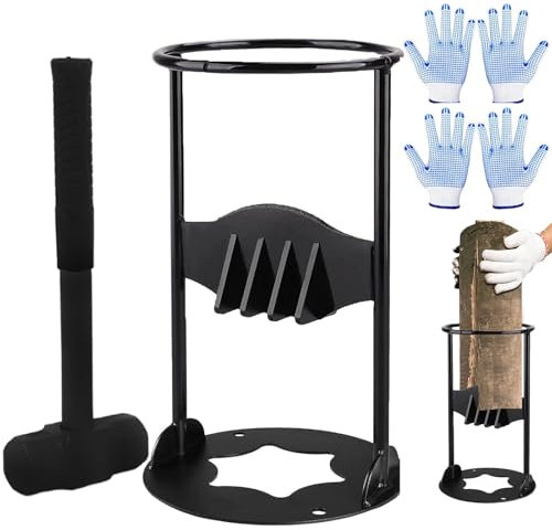 Divisor de Troncos Kindle Quick,Divisor de madera manual,Partidor para Encender Leña,Partidor de Leña de Metal,Cortador de Tronco,Cortador de Leña portátil,Cortadoras de Troncos