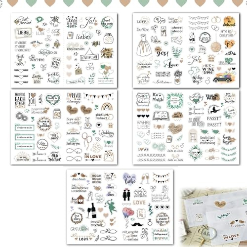 266 diseños pegatinas para libro de visitas para boda, álbum de fotos, pegatinas para álbum de fotos, boda, pegatinas decorativas para libro de visitas, amor, álbum de recortes, decoración de boda